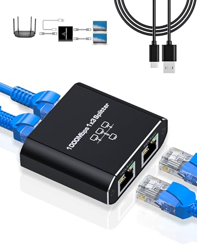 Amazon.co.jp: LAN 分配器 LAN ケーブル ハブ 3ポート分岐 RJ45